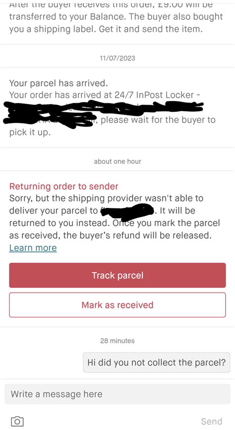 buyer didn't collect parcel : r/vinted 